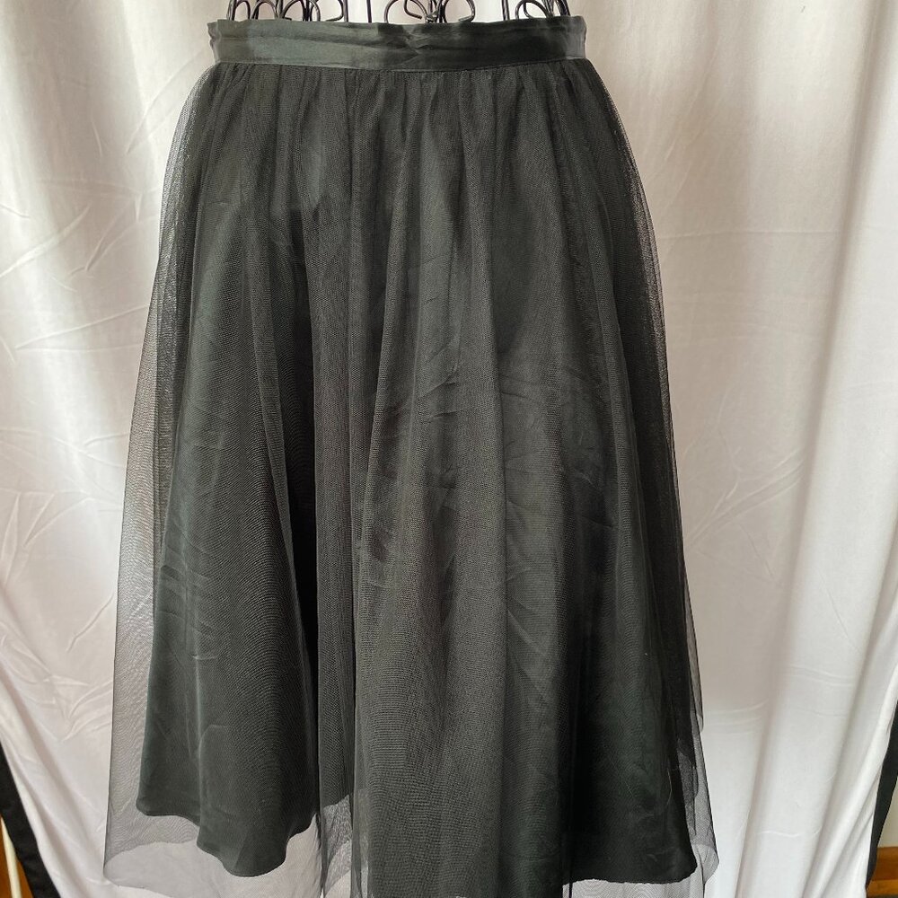 Black Marina Layered Tulle Skirt | Y2K Party / 80s Dance | Small